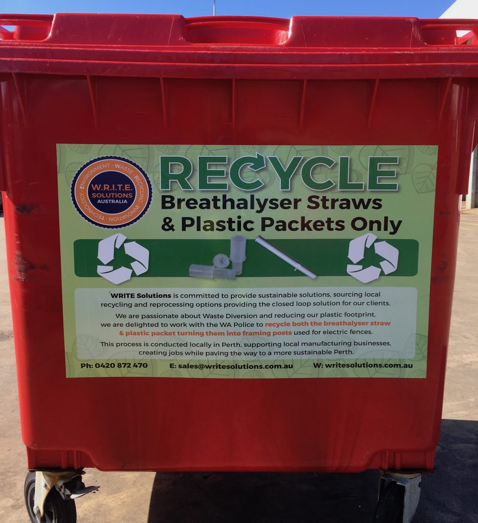 Recycle breathalyser straws -plastic